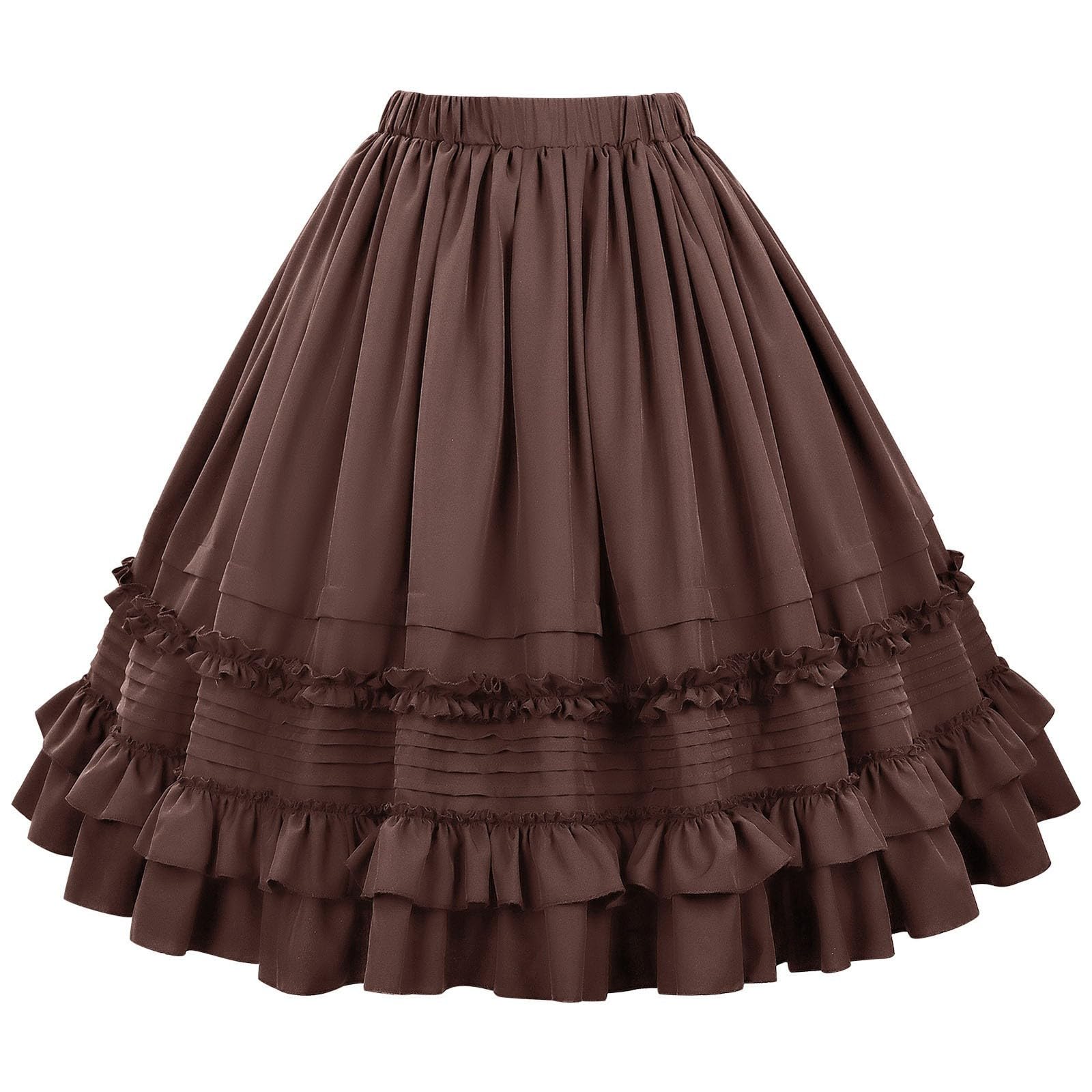 Gonna a pieghe da donna, con volant, sexy, carina, snellente, Lolita, sottogonna per matrimonio, cosplay, feste, gonna a cerchio