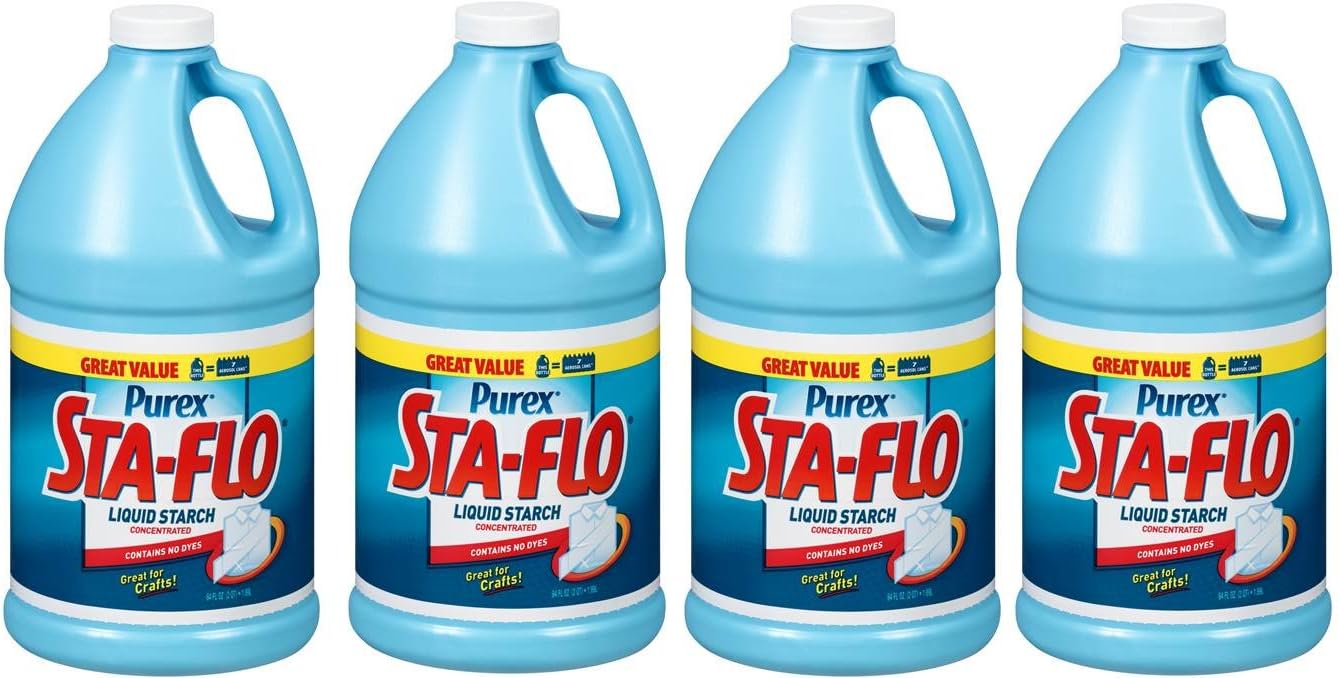DIA13101 Concentrated Liquid Starch, 64 Oz Bottle (4)