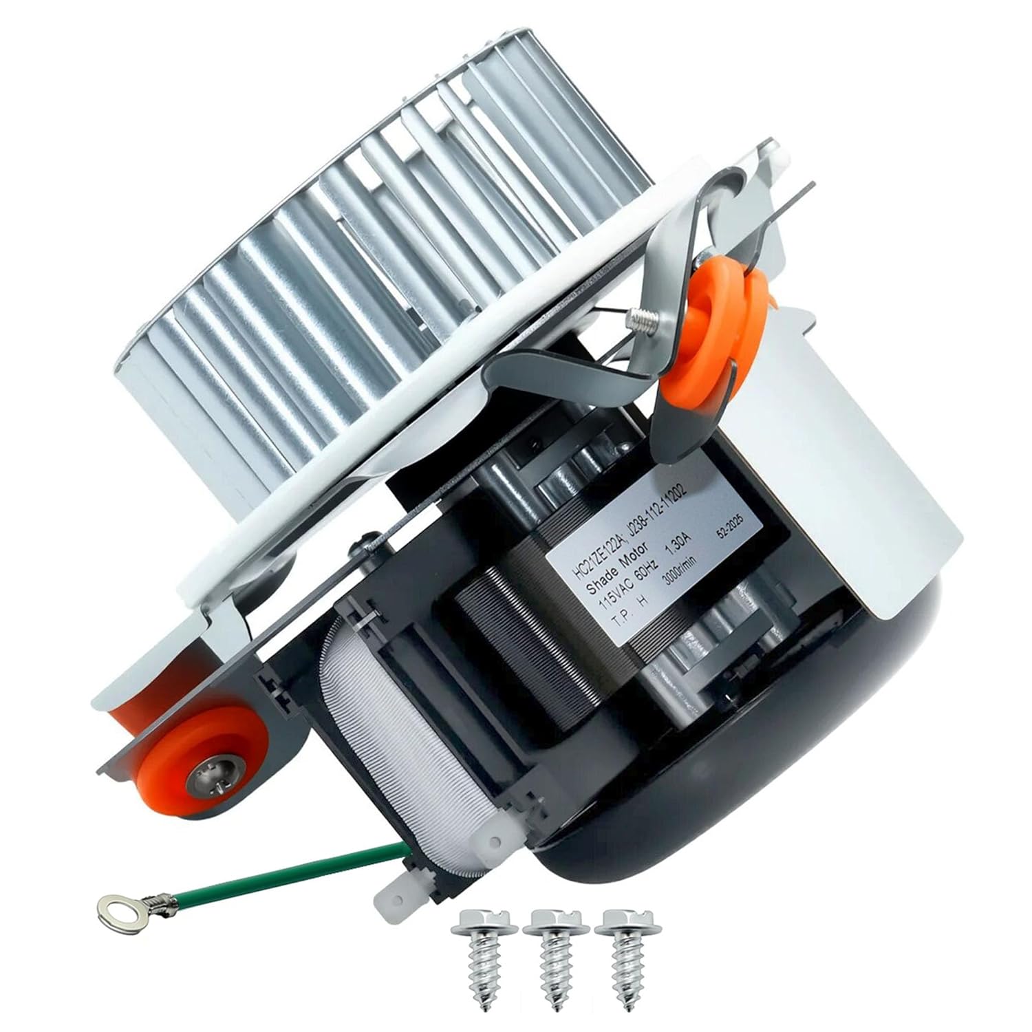 HC21ZE122A J238-112-11202 Draft Inducer Motor Kit E-xhaust Venter Motor Compatible with Carrier Furnace HC21ZE122 J238-11202AT for Bryant Payne Furnace w/Blower Wheel & Mounting Bracket