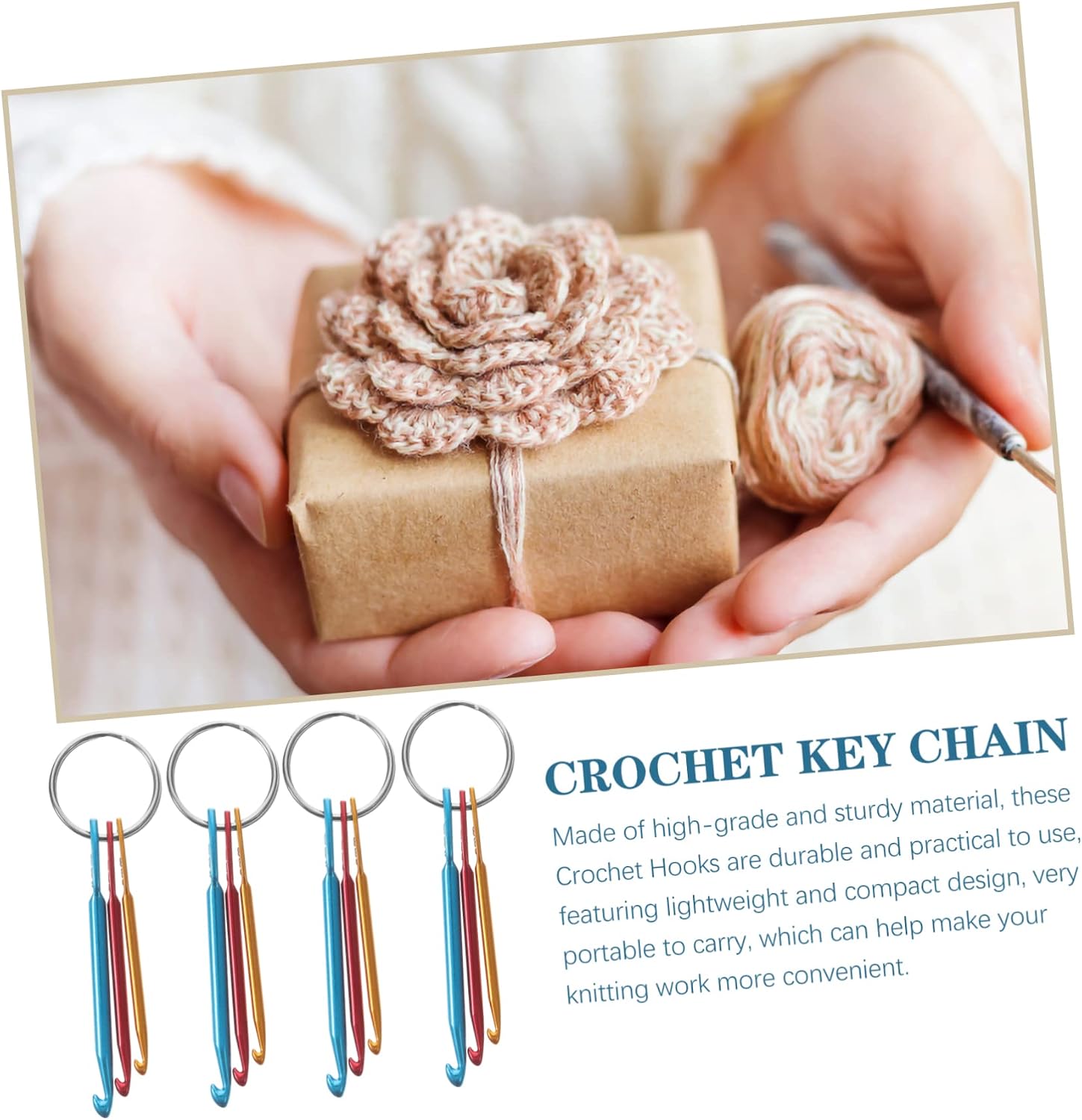 jojofuny 12pcs Handheld Yarn Crochet Hooks for Knitting Lightweight Tools for Crafting Suitable for Hats Gloves and Sweaters Portable and Compact Design