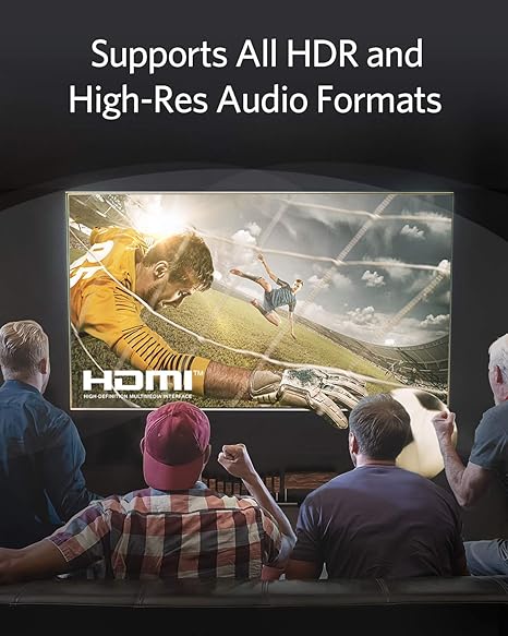 Anker HDMI 2.1 Cable 8K@60Hz, 6.6ft(2m) Ultra High Speed 48Gbps, 4K@120Hz, Ultra HD, HDMI Cable Support Dynamic HDR,eARC,Dolby Atmos,Compatible with PlayStation 5,Xbox Series X,Samsung TVs