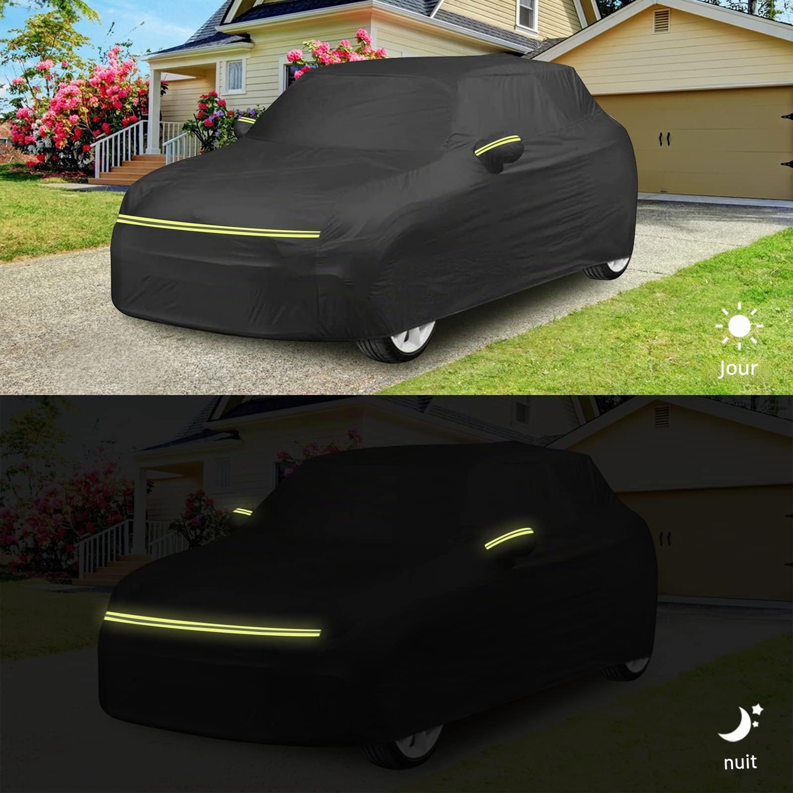 Housse Bache Voiture Exterieur Hiver Remplacement pour Mini Cooper 3 Portes 2002-2021, Bâche Voiture Protection Anti-UV Personnalisé pour Mini Cooper 2002-2021