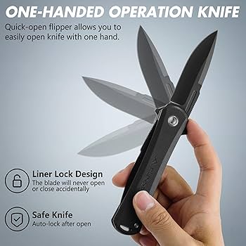 Amazon.com : FLISSA Folding Pocket Knife, 4.5