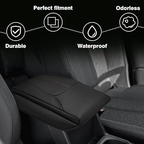 Miniatura 689 de Muslogy Funda de consola central compatible con Honda Pilot 2023 2024 2025, 2024 2025 2026 Ridgeline/Passport Accesorios para apoyabrazos, tapa