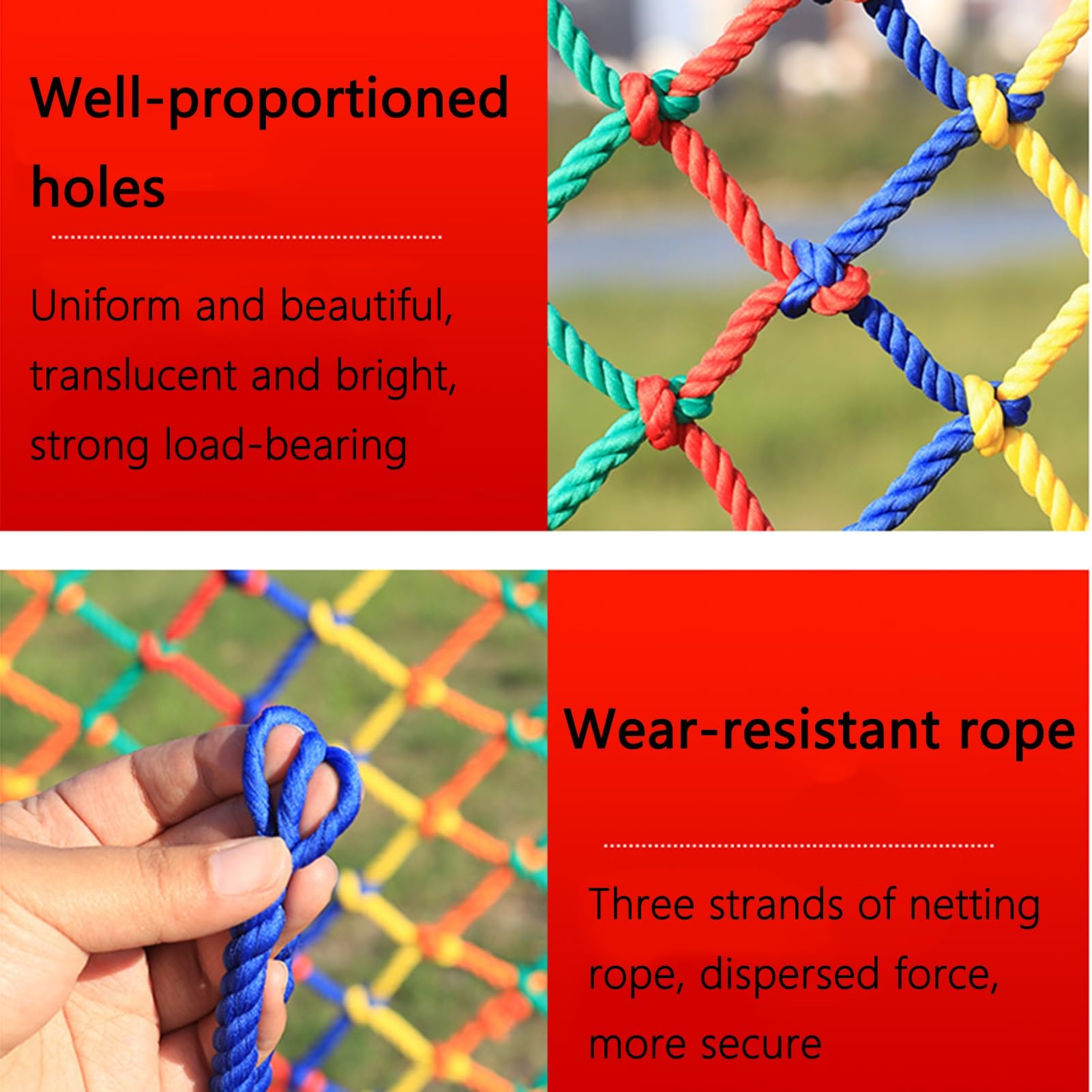 Red de seguridad para niños y bebés, red de seguridad duradera para escaleras y balcón, protección de jardín (5 x 5 m), barrera de seguridad infantil para uso doméstico y exterior