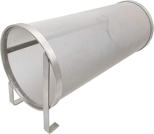 Miniatura 3 de Hop Hopper - Filtro de cesta de araña para cerveza casera, cerveza y té, fermentador, acero inoxidable 304, malla de 300 micrones, 6 x 14 pulgadas