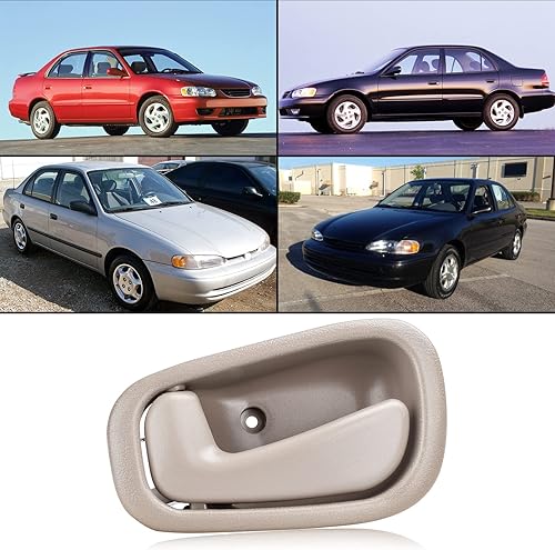 Miniatura 6 de FAERSI 4 piezas de repuesto interior interior para Toyota Corolla Prizm cerradura manual beigebronceado 1998 1999 2000 2001 2002 OE79500, 80890