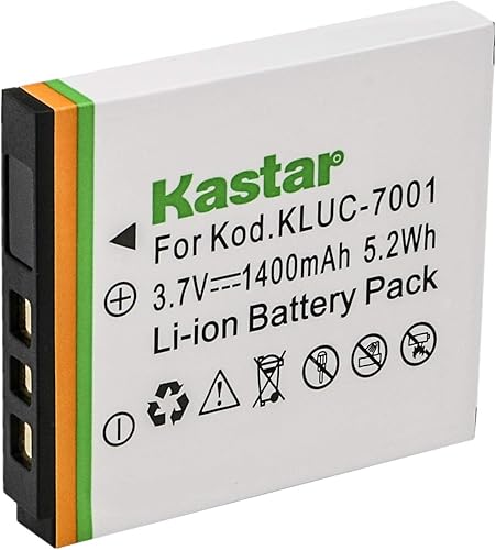 Kastar Batería de cámara digital de 3.7V 1400mAh para Kodak KLIC-7001 BenQ D-Li213 Kodak EasyShare M320 M340 M341 M753 Zoom M763 M853 Zoom M863 M893