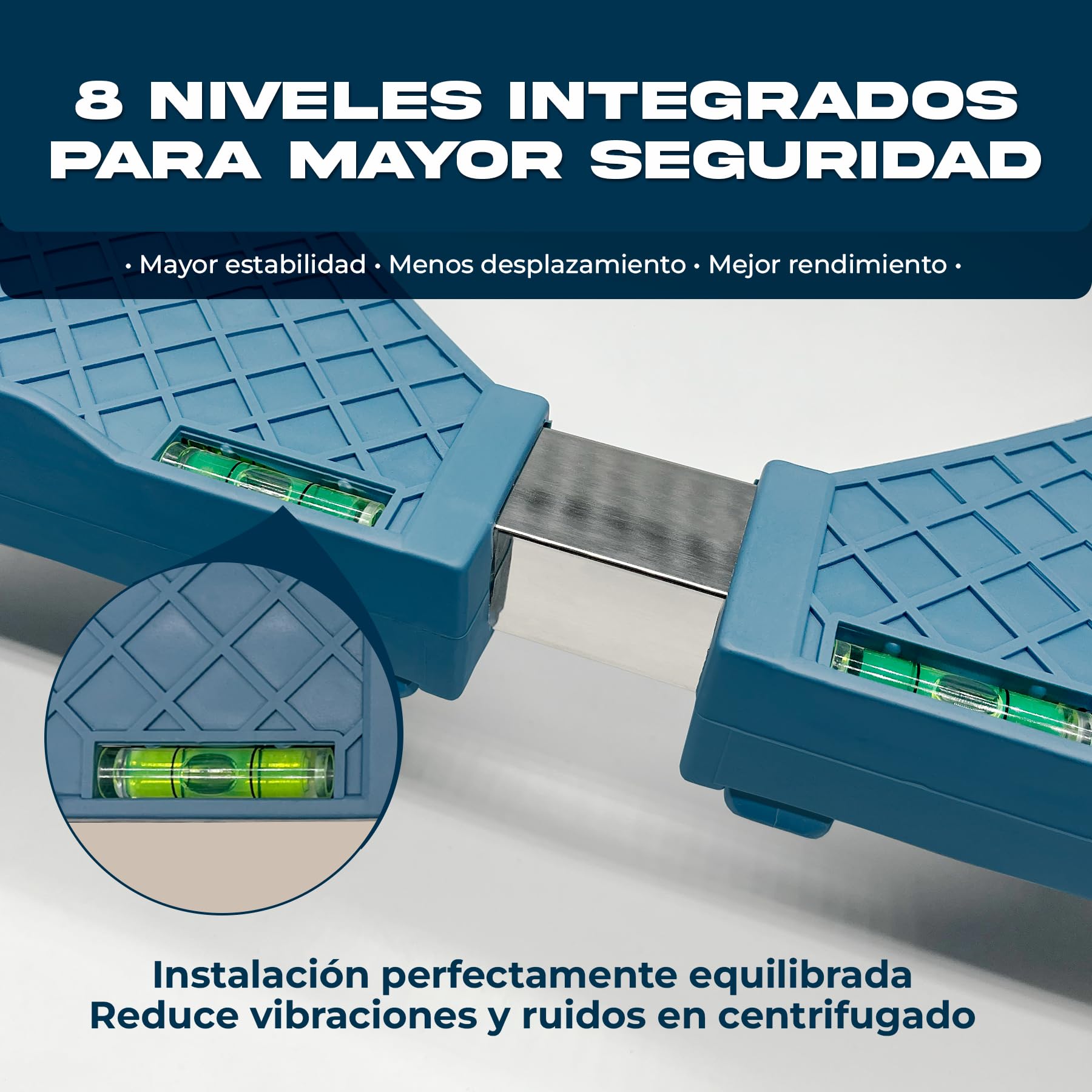 Base Regulable Carro para Lavadora con Ruedas Cia&Co – Soporte Ajustable 42,5–65 cm – Plataforma Móvil profesional hasta 300 kg – Para Frigorífico, Secadora y Electrodomésticos (BASE + 4 RUEDAS)