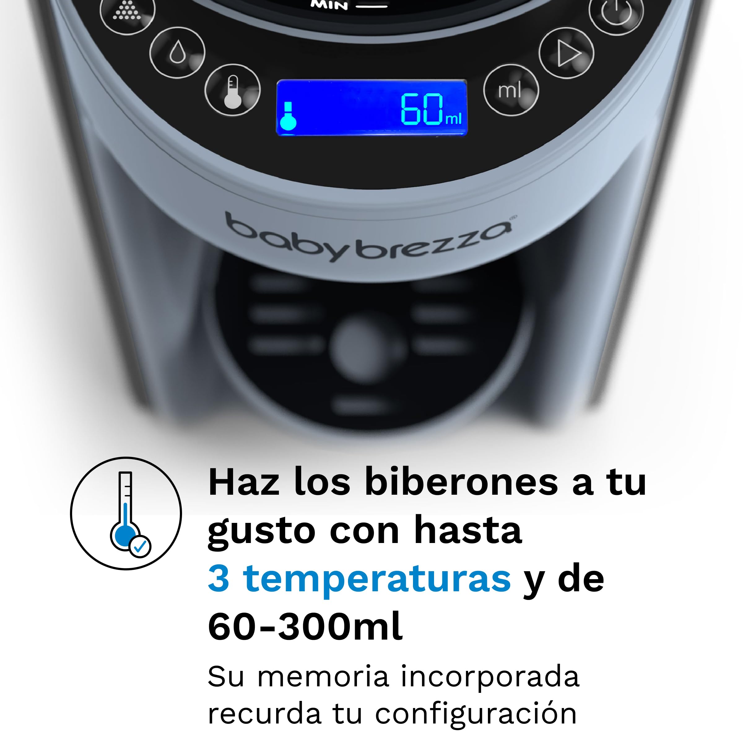 Baby Brezza - Formula Pro Advanced (Preparador de Biberones y Dispensador de Fórmula) - Automático - Dosifica Y Mezcla Agua Caliente Y Leche En Polvo Con Sólo Pulsar Un Botón (Slate)