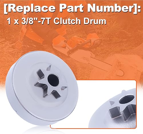 Miniatura 4 de 38 "7T cadena de piñón de tambor de embrague para Stihl MS311 MS391 MS 311 391 pieza de motosierra, tambor de embrague 38"-7T