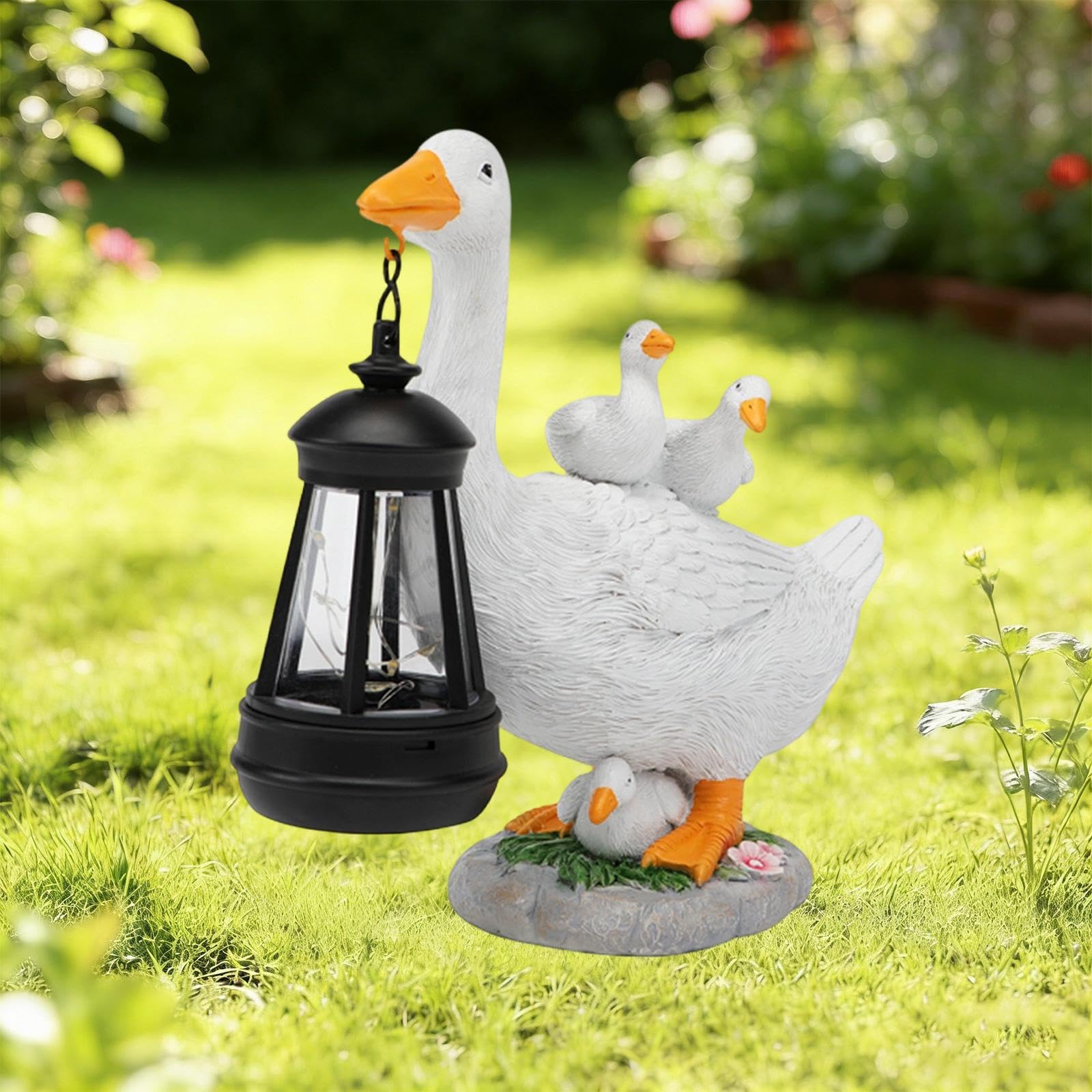 Estatua de de Jardín con Luz Solar: Idea de Regalo para La Decoración de Exteriores.