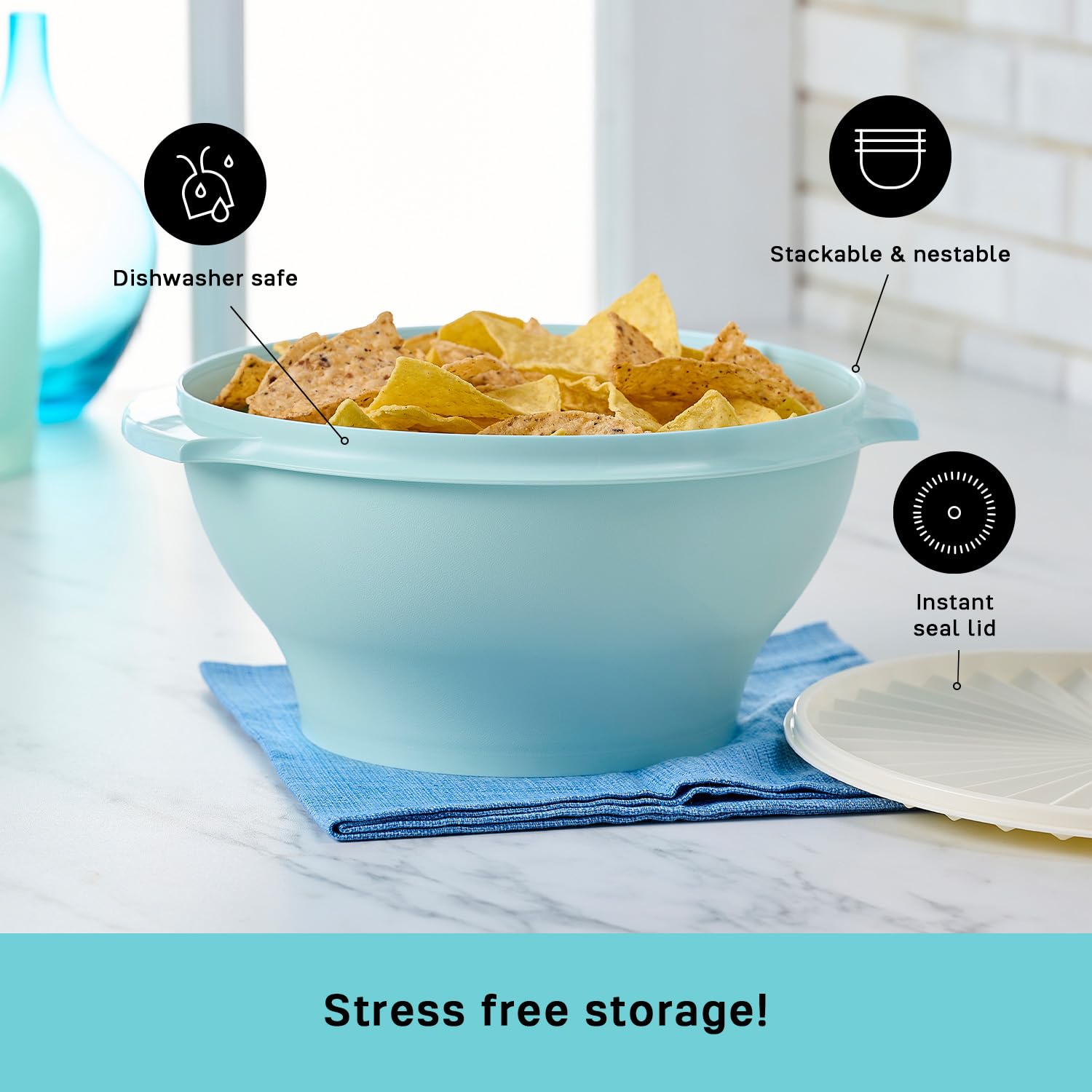 Amazon.com: Tupperware Heritage Collection 17.25 Cup Bowl with