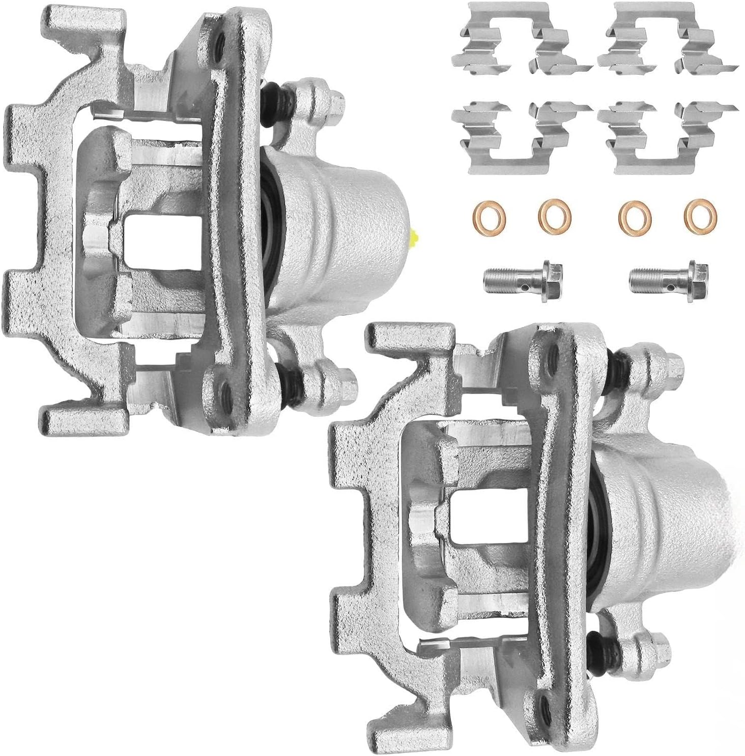 Rear Left and Right Disc Brake Caliper with Bracket 2PCS for Infiniti Q50 2.0L 2014 2015 2016 2017 2018 2019 2020 2021 2022