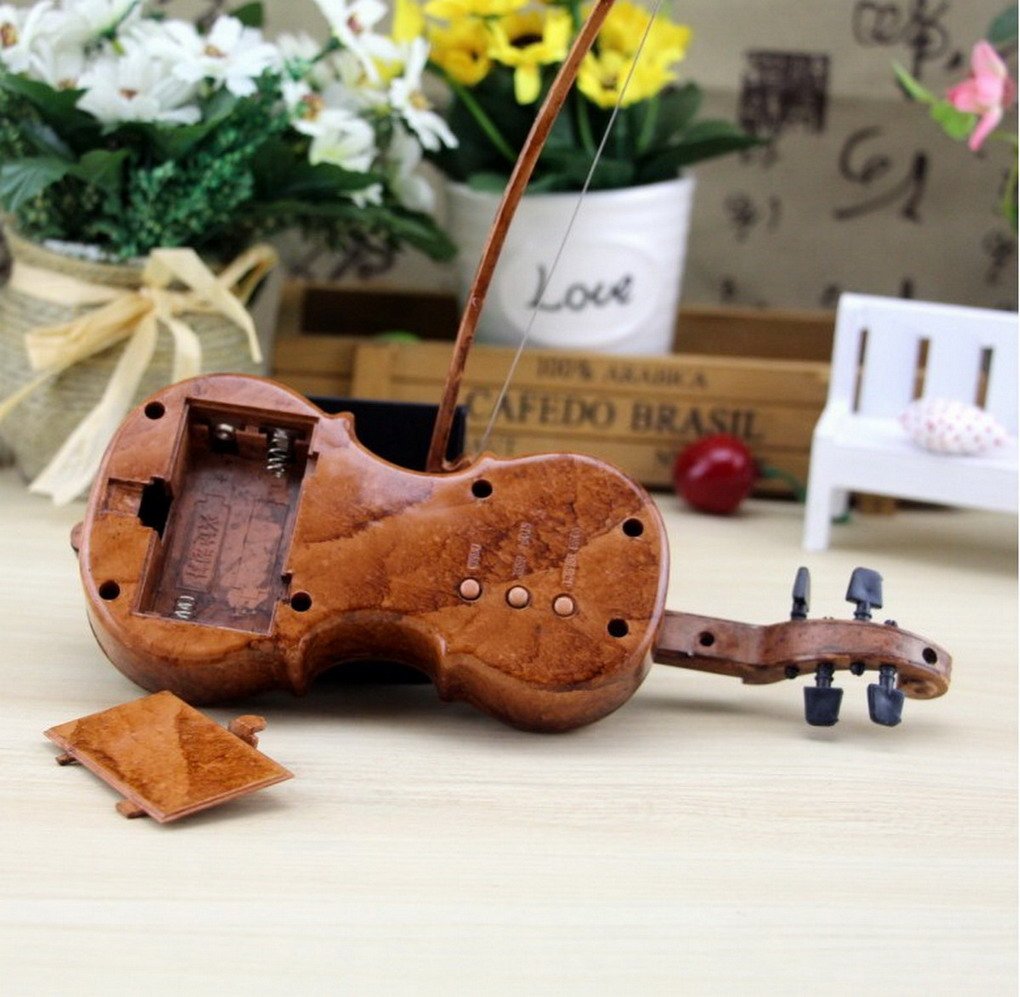 Accordeon Enfant MAD Bou00eete U00e0 Musique En Forme De Violon Rotative En Bois Modu00e8le D'instrument De Musique Cadeau Violon Enfant