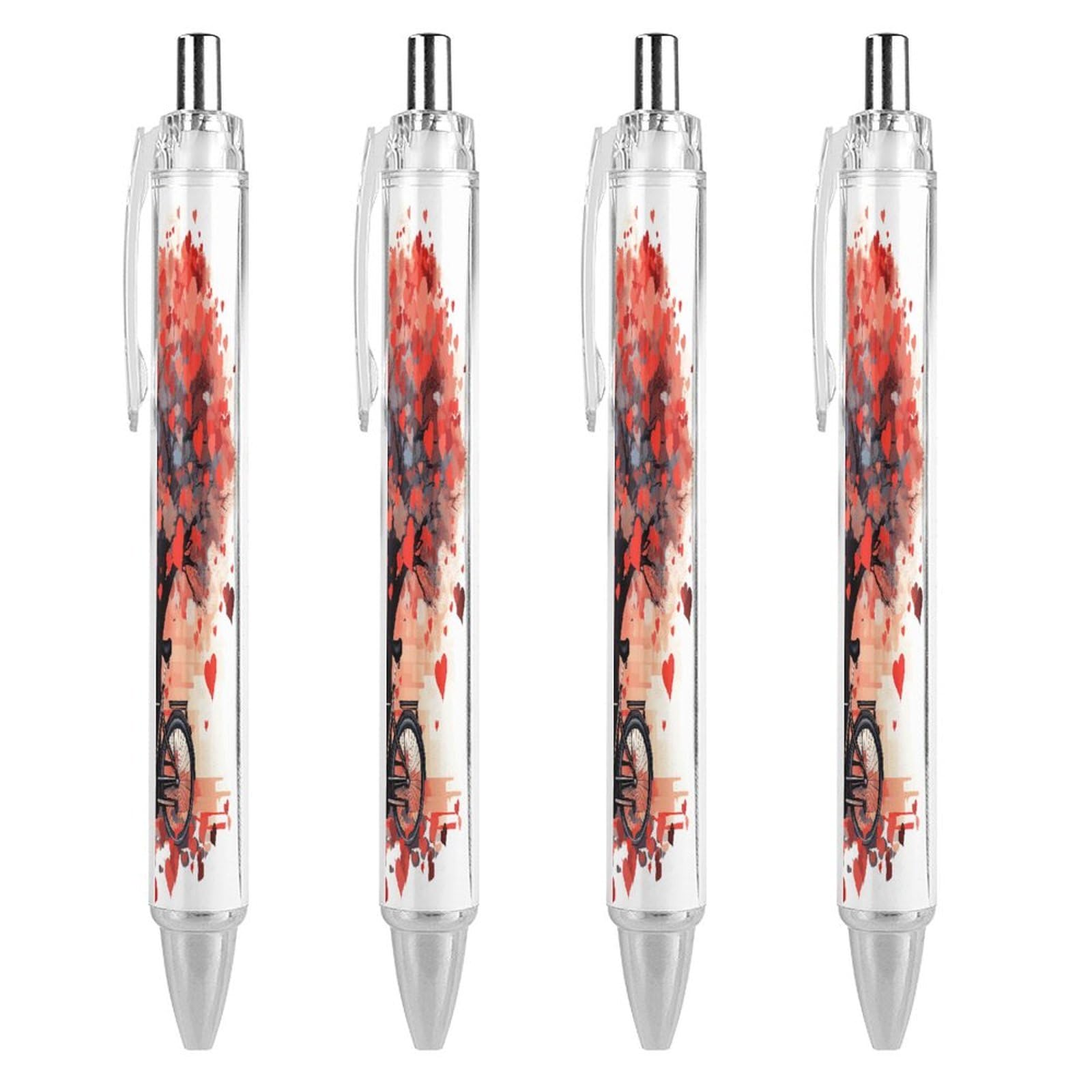 Stylos bille rétractables Heart Tree écriture sans bavure 0,5mm - 8