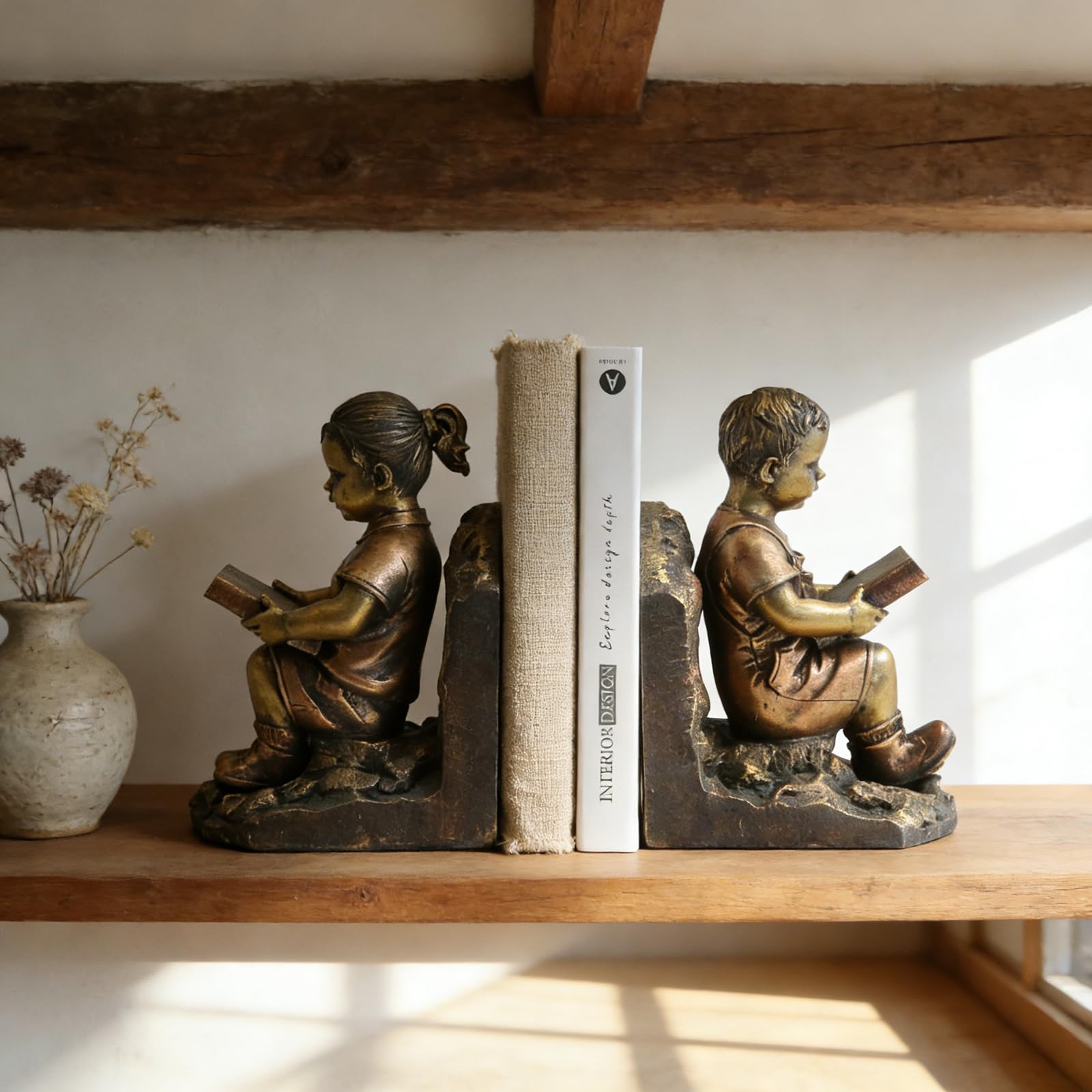 Fermalibri per bambini, resistente, antiscivolo, in resina, ornamento da scrivania per ufficio, soggiorno, regalo significativo per gli amanti dei libri