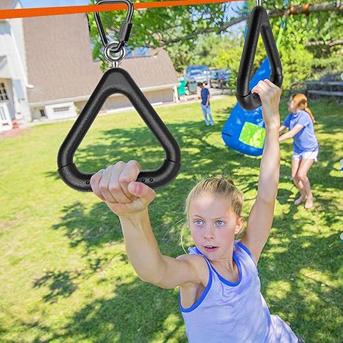Miniatura 16 de Dolibest Monkey Bars Trapecio Bar Kids Monkey Bars Playground Trapecio Bar Anillos Swing Sets para patio trasero con barras de mono Curso Ninja