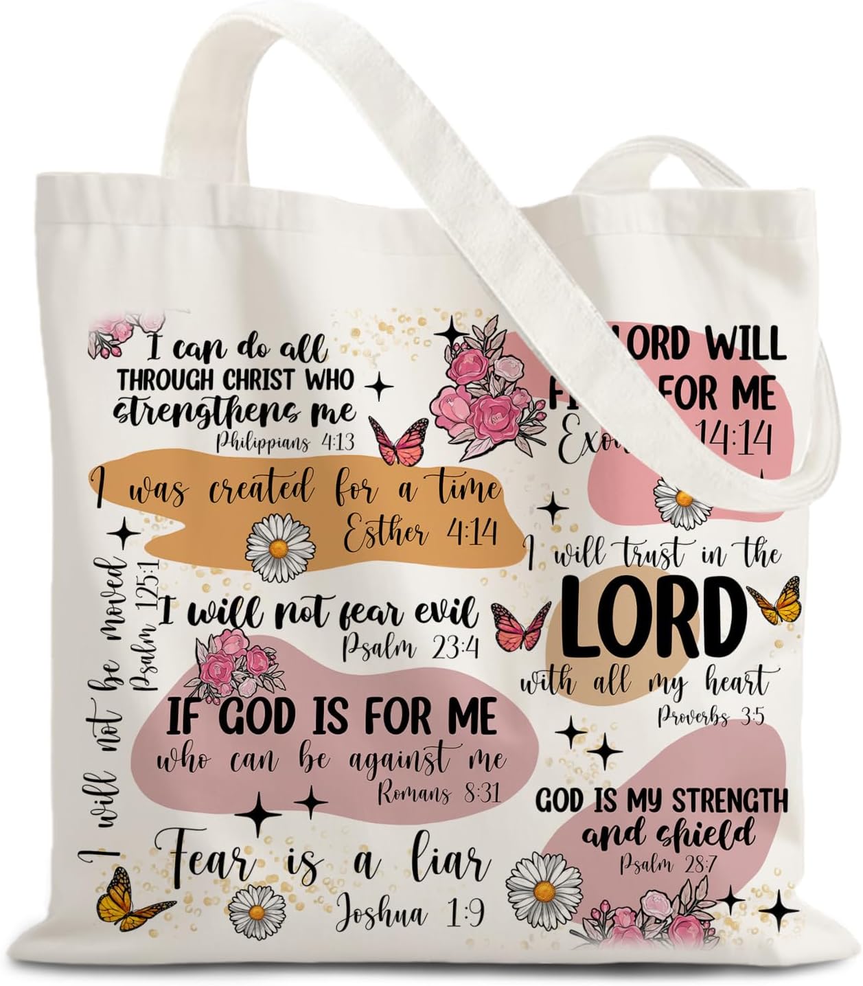 God Says You are Christian Canvas Tote Bags for Women, Inspirational Christian Gifts for Women