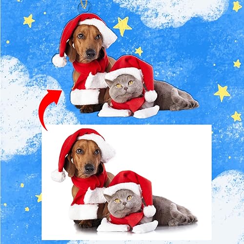 Miniatura 7 de Adornos de Navidad personalizados 2023 con cualquier imagen, adorno acrílico para colgar fotos  con mis propias fotos  Adornos de imagen para árbol