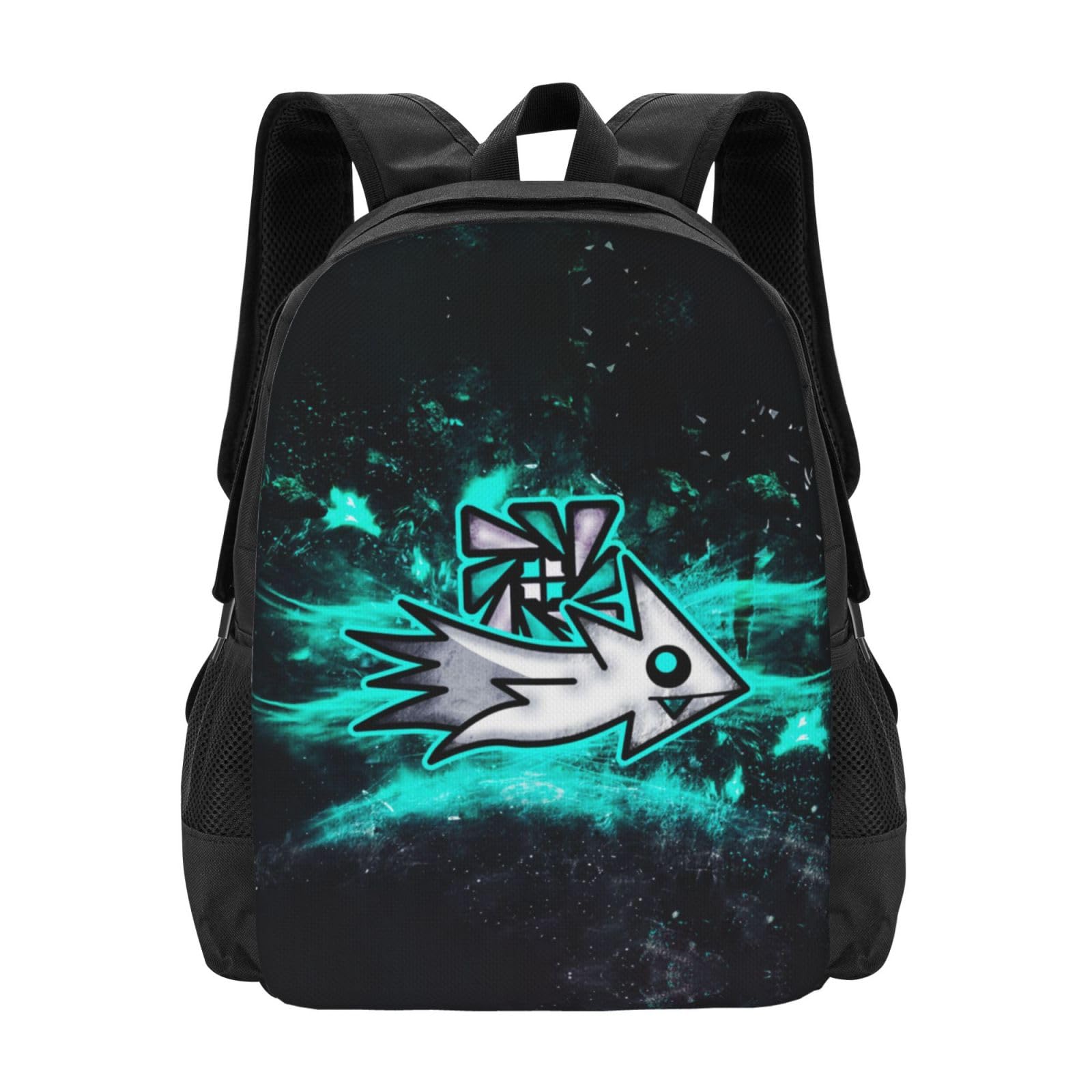 ABDIQJBS Geometry Gaming Dash Backpacks for Men Women Book Bag Travel Hiking Camping Work Lightweight Casual Daypack Bookbag 16.5 Inch