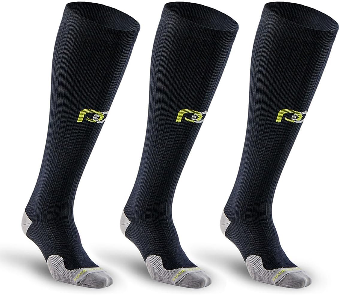 Running Marathon Socks - Calf-Length Travel and Sports Compression Socks for Foot and Ankle Support, Unisex
