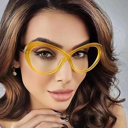 Miniatura 2 de Gafas de bloqueo de luz azul de gran tamaño para mujer, gafas ovaladas de ojo de gato, para computadora, antifatiga ocular