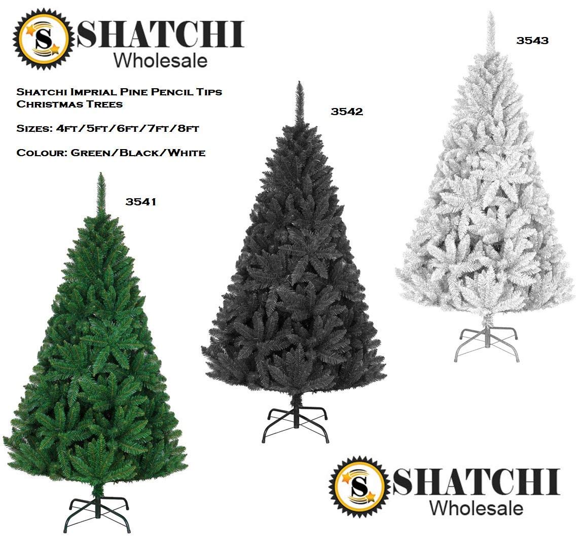 4ft/1.2m Snow White Bushy Imperial Pine Artificial Deluxe Christmas Tree Hinged Branches 308 Pencil Point Tips with Metal Stand Xmas Home Decorations