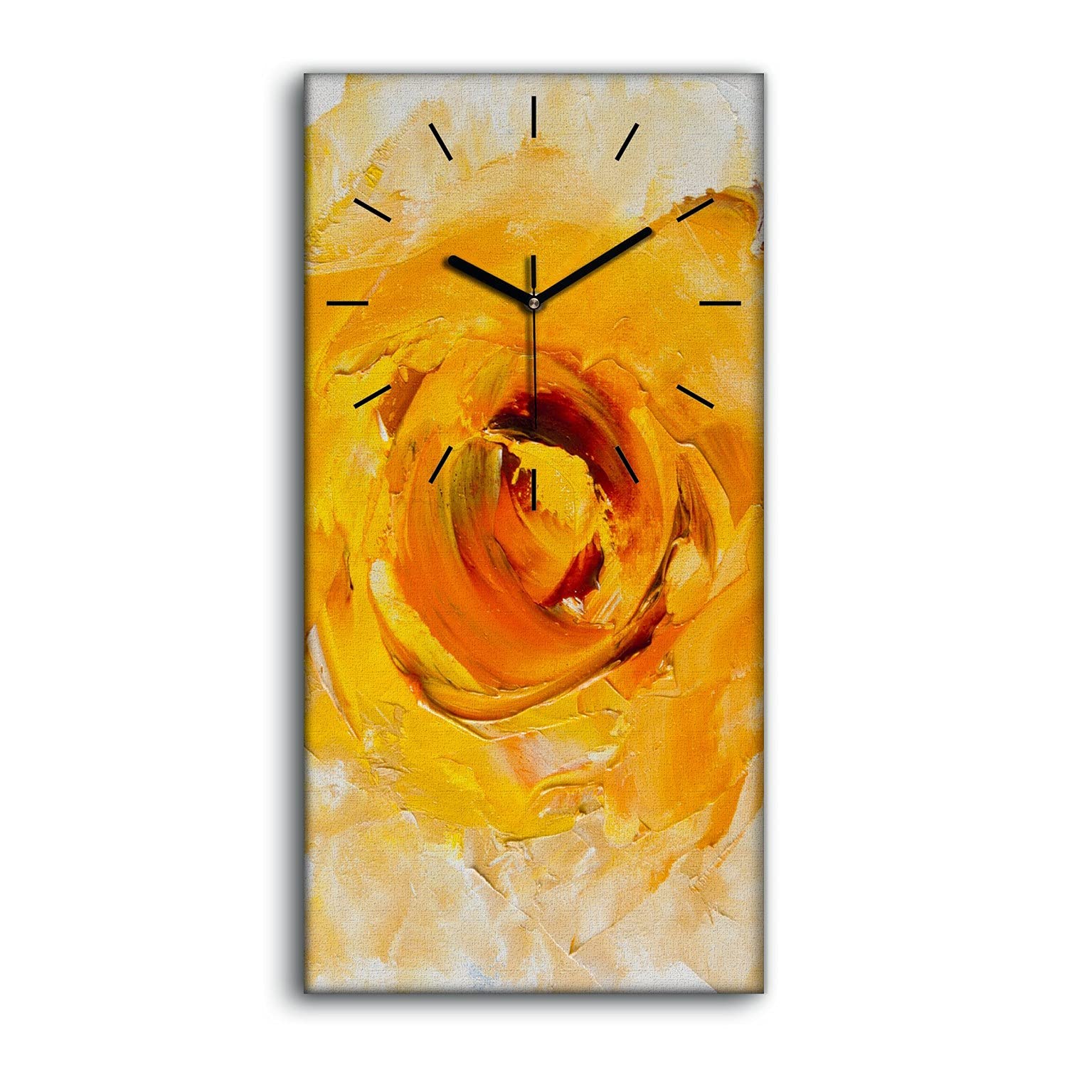 Horloge sur Toile Art Moderne Toile Haute Définition Fleur Abstraite Mains Noires