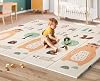 UANLAUO Baby Play Mat,79 X 71 Extra Large Foldable Baby Crawing Mat,Thick Foam Play Mat for Baby,Waterproof Floor Playmat,Reversible Portable Playmat for Babies and Todders,Indoor&Outdoor Use