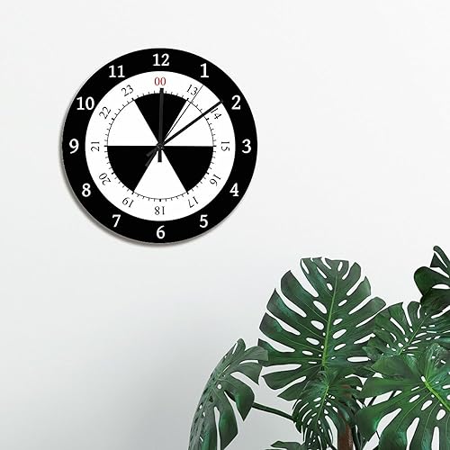 Miniatura 4 de ArogGeld Reloj de pared de madera con formato de 15 horas, funciona con pilas, 15 pulgadas, silencioso, sin tictac, moderno, para dormitorio, sala