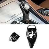 Jaronx Compatible with BMW Gear Shift Knob Cover Trim Replacement for 1'F20 F21/2'F22/3'F30 F31 F34/4'F32 F33/5'F10 F11/6'F06 F12 F13, Gear Shift Knob Panel Sticker for BMW 1 2 3 4 5 6 Series(Sport)