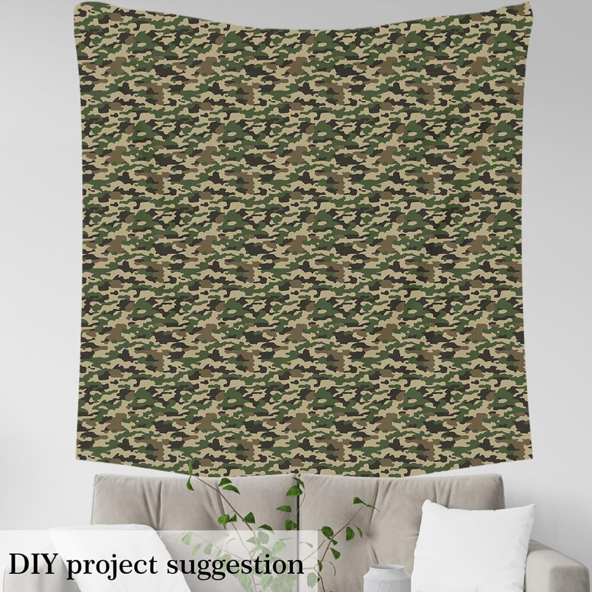 Kids Teens Camo Upholstery Fabric for Chairs, Military Camouflage Green Fabric by The Yard for Men Boys, DIY Craft Patchwork Indoor Outdoor Fabric, Upholstery and Home Accents, 3 Yards