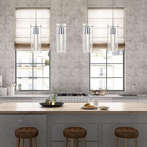 Miniatura 6 de Mini lámpara colgante de 1 luz, iluminación LED integrada para isla de cocina, candelabros modernos para comedor sobre mesa, luz colgante con