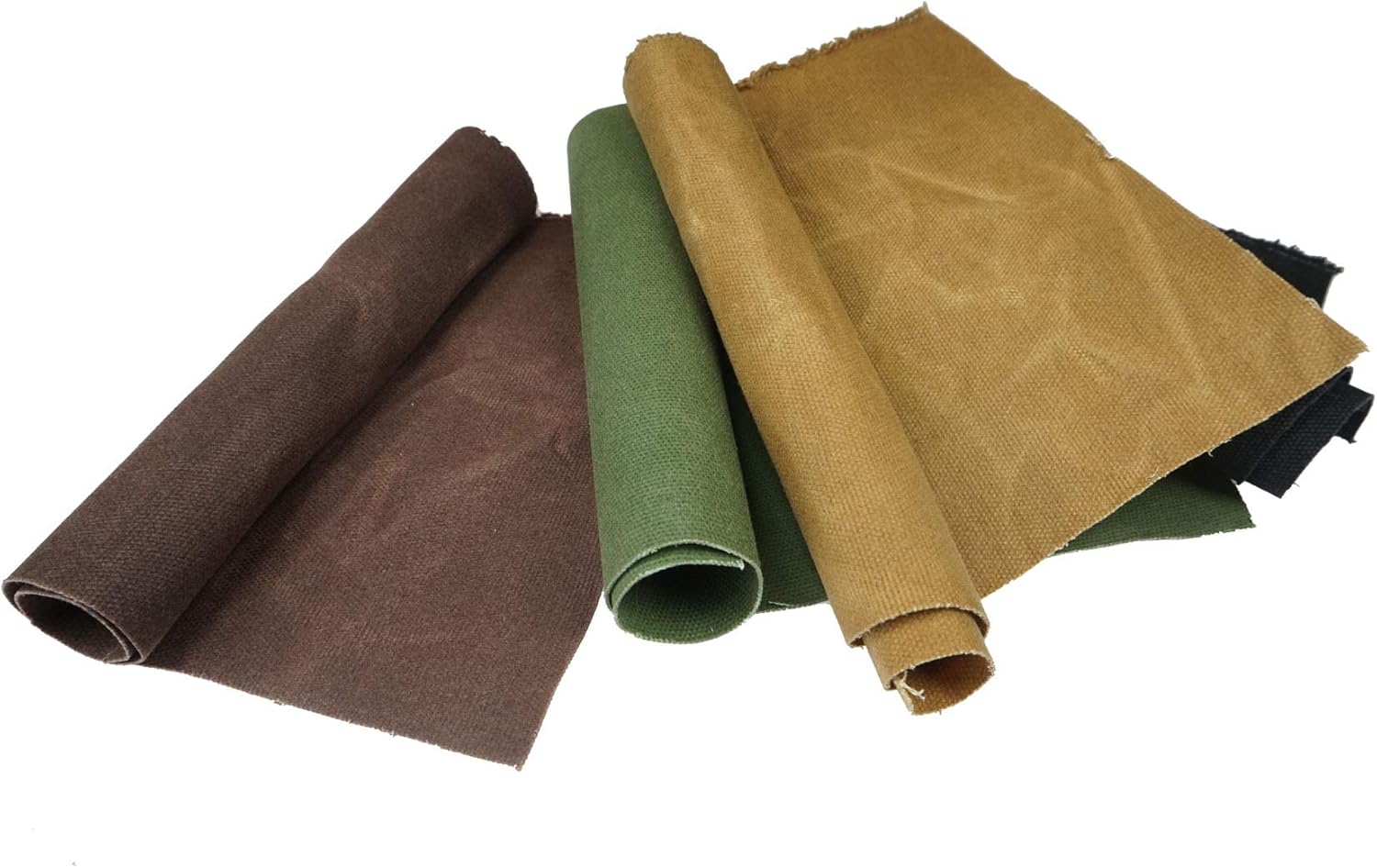 16 oz Waxed Canvas Fabric, Nature Duck Canvas Fabric Textile for Painting, Sewing, Crafts, Embroidery, Bag, Cut by Yard (Waxed Canvas - Coffee, 2 Yard (58" x 72"))