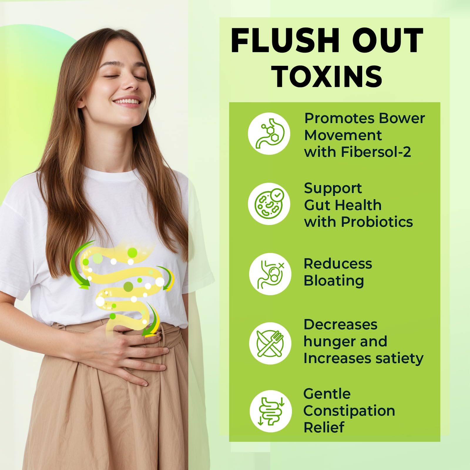 5 Day Colon Cleanse, Dietary Fiber & Probiotics, Gut Digestive Support, Fast Detox for Women & Men with Senna Leaf, Fibersol-2, Hawthorn Berry, Inulin, 1 billion CFU Probiotics, 30 Capsules — Amazon image 4