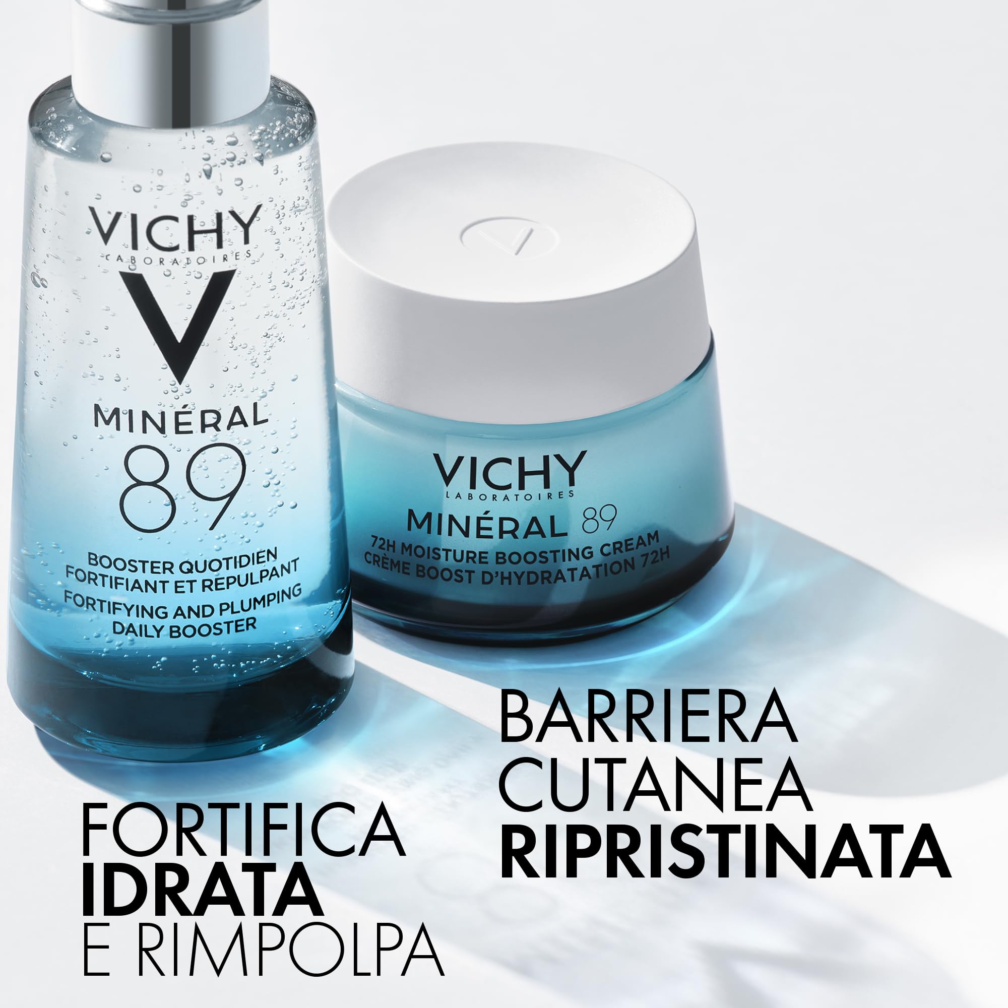 Crema Leggera Idratante Mineral 89 50ml con Acido Ialuronico e Squalene per Pelle Luminosa e Levigata fino a 72 Ore