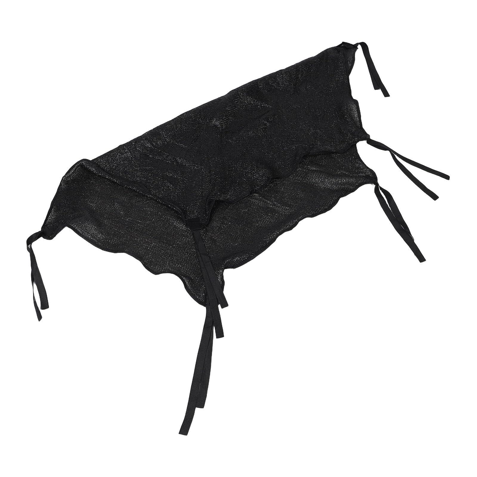 Toldo negro de 1,8 m, resistente a los rayos UV, con 6 barras para protección solar al aire libre, jardín, verano, paraguas de red