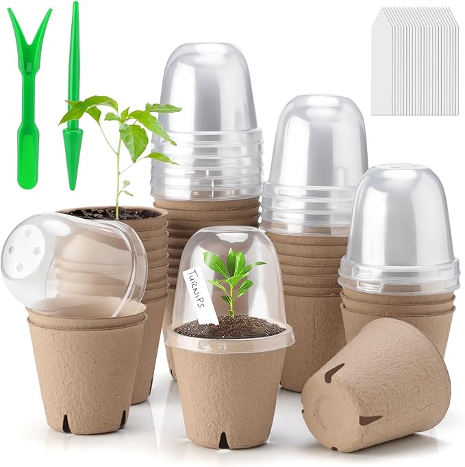 Baxrou 36 Set 3.15 Inch Peat Pots Plant Starters for