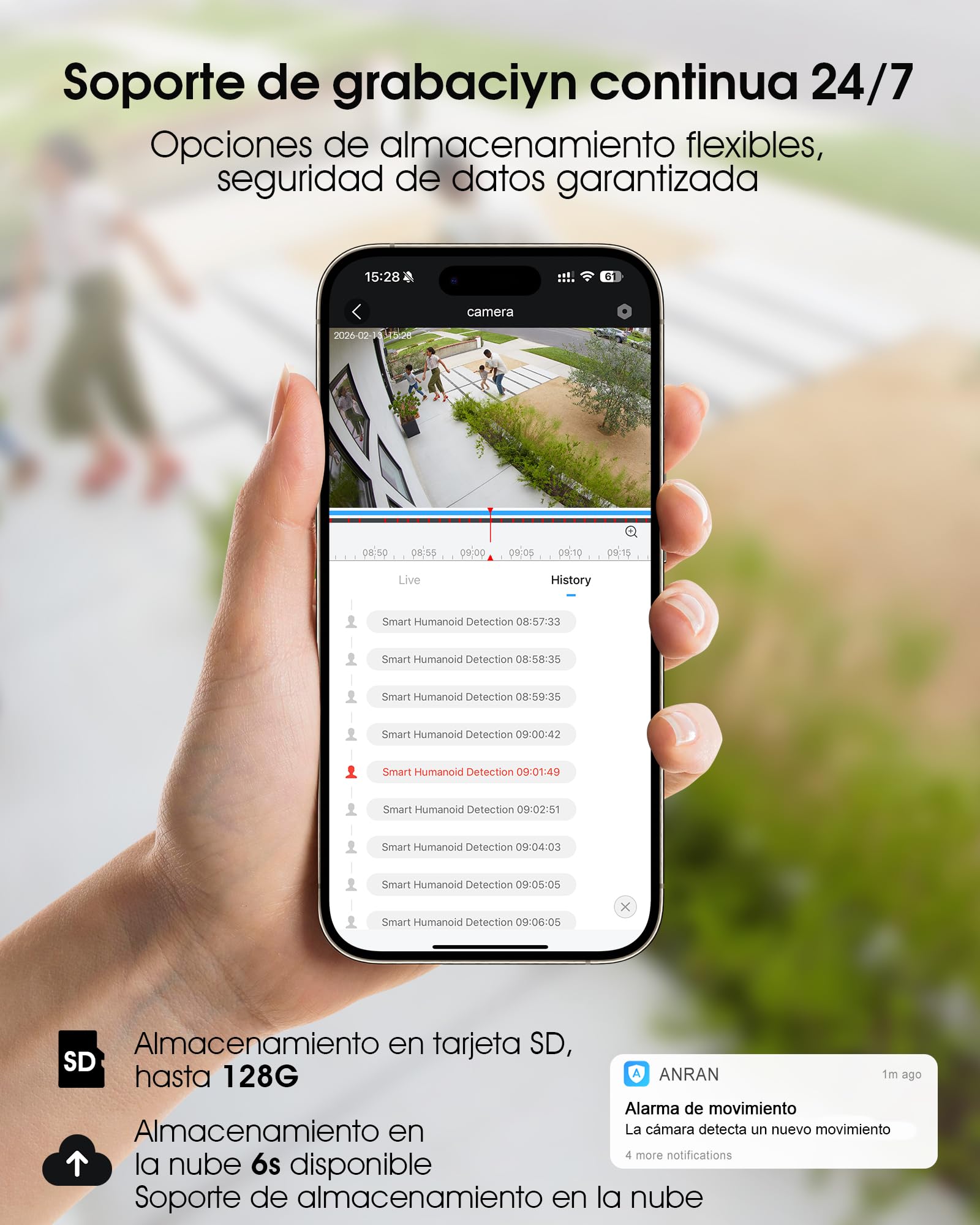 ANRAN Camara Vigilancia WiFi Exterior, 3MP Seguridad Cámara 2,4G/5G WiFi, PTZ 360°, Visión Nocturna, Audio Bidireccional, Seguridad para Hogar, Garaje y Jardín, 2 Unidades