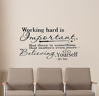 Working Hard Is Important But There Is Something That Matters Wall Decal Quote Lettering Movie Poster Stencil Vinyl Sticker Playroom Nursery Wall Art Baby Kids Room Wall Decor Removable Mural 13