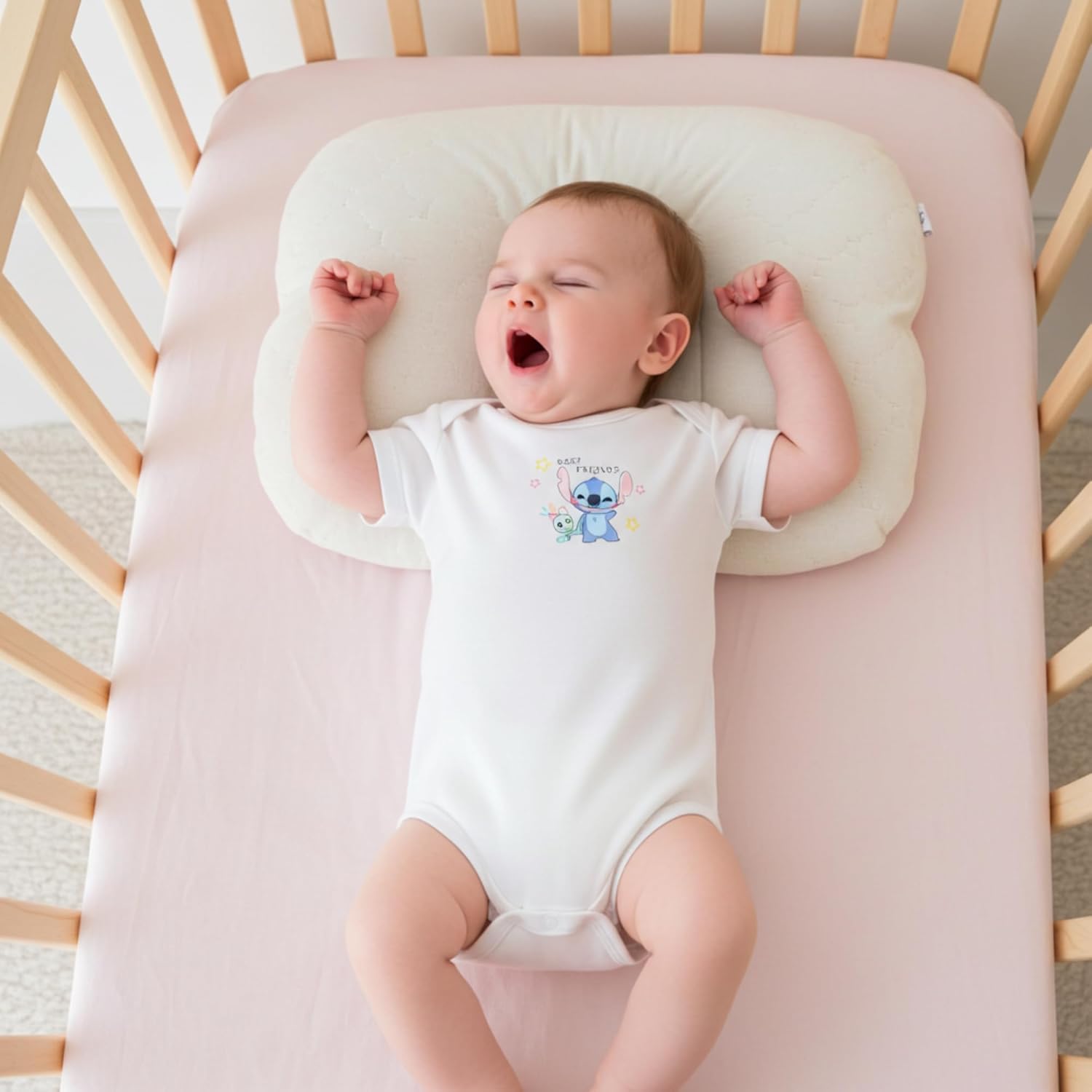 Disney Stitch Princess Marvel 3 Packs Baby Viscose Made from Bamboo Button Dwon Bodysuit for Newborn Infant - Image 5