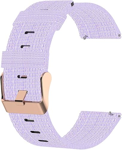 Miniatura 28 de Correa de reloj de liberación rápida de lona de 0.866 pulgadas compatible con Fossil Men's de 1.732 pulgadas Gen 6/Gen 5 Julianna, Q Amarillo,Negro