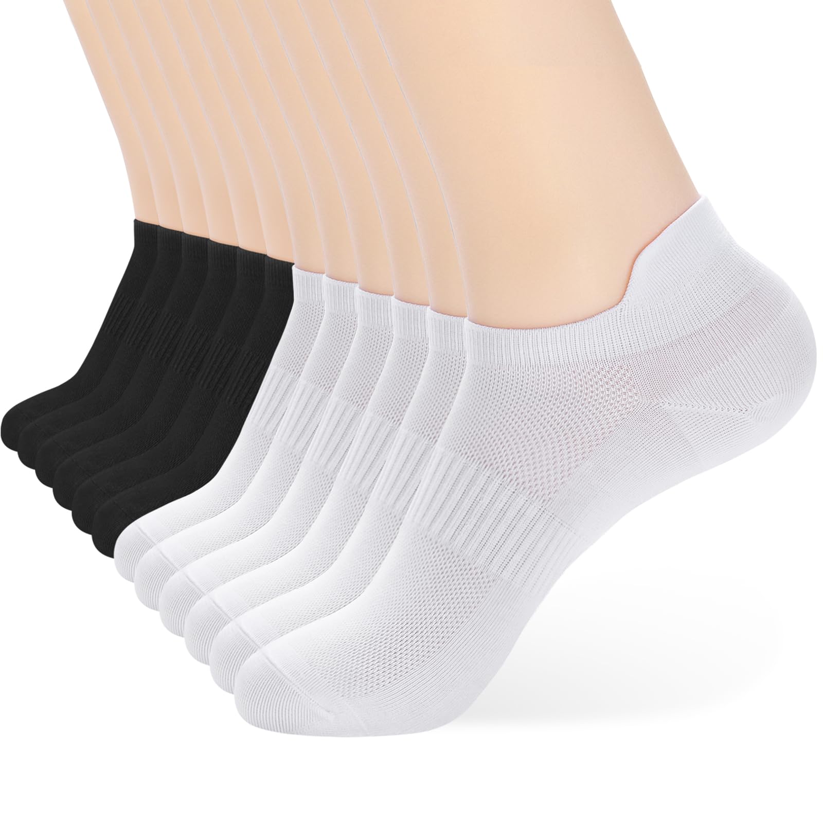 ATBITER Ankle Socks Women/Men 6-12Pairs Thin Low Cut No Show Socks With Tab