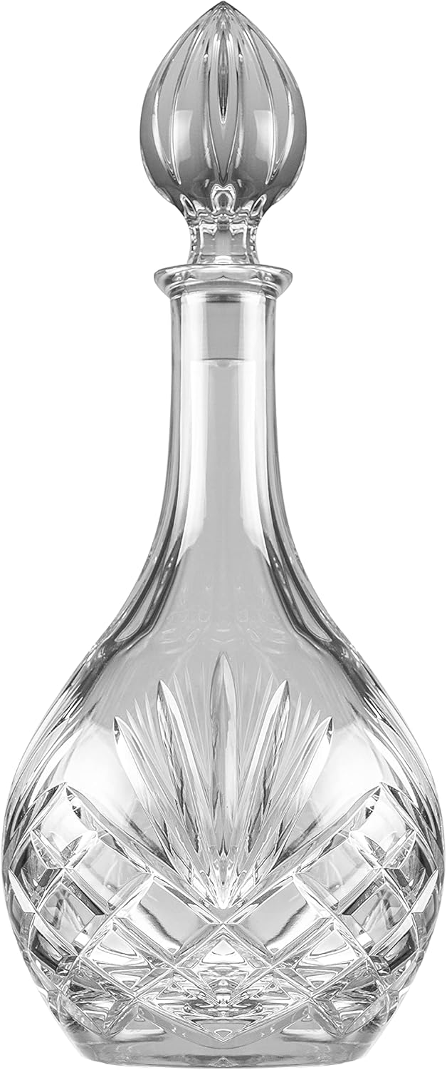 Barski - Hand Cut - Mouth Blown - Crystal - Wine Decanter - 32 oz. - Made in Europe