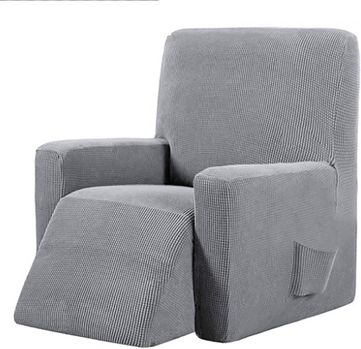 Konsilsa 1 Piece Recliner Chair Covers, Stretch Recliner Covers for Recliner Chair Couch Cover Thick Soft Non Slip Solid Color Recliner Sofa Cover Dogs Cats Furniture Protector (Color : N)