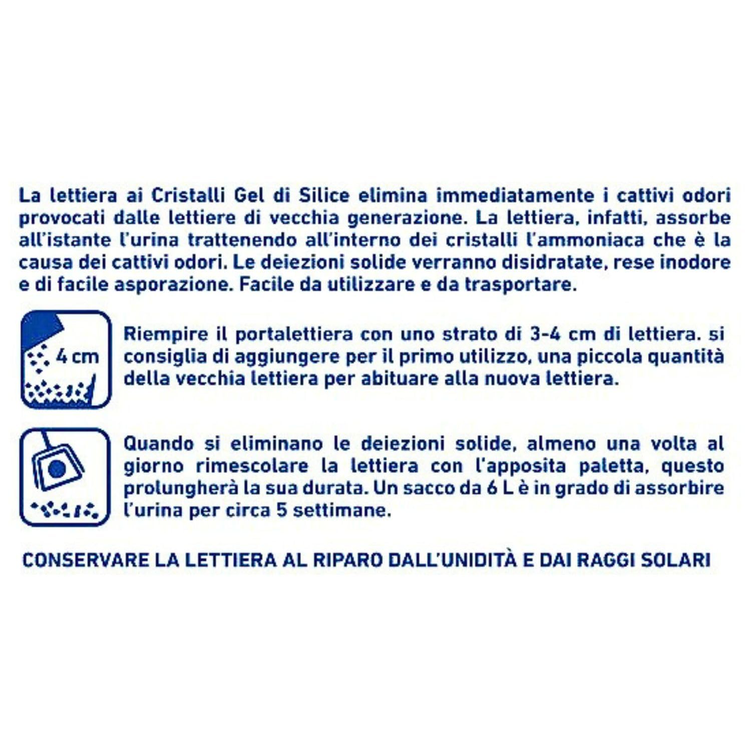 Lettiera Per Gatti In Silicio Gel Diamantato, Confezione Risparmio Maxi Formato 6L x 6 Pack, Lettiera Gatto, Lettiera Per Cani, Lettiera Silicio, Antiodore Di Lunga Durata (36 Litri)