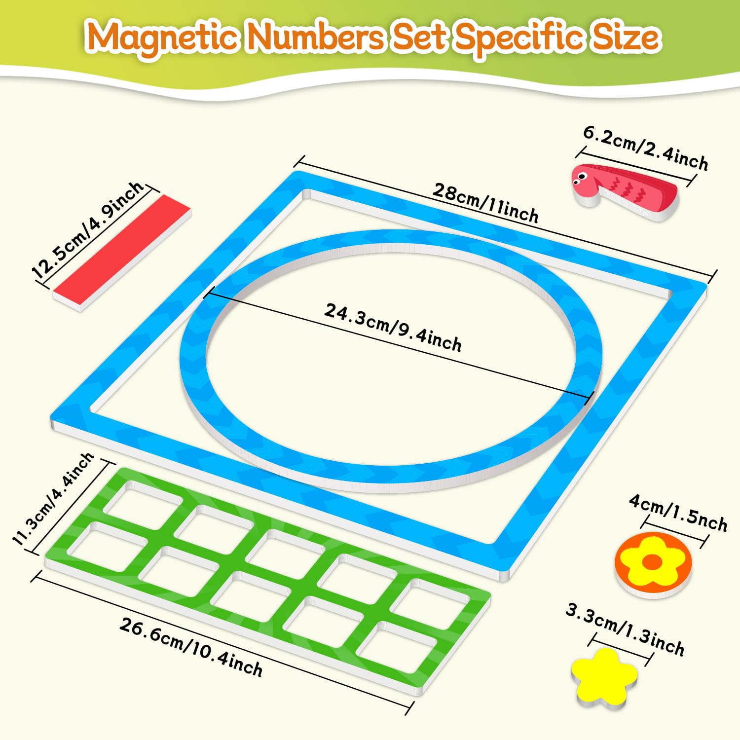 97 PCS Magnetic Numbers for Whiteboard, Math Manipulatives Kindergarten 1st Grade, Math Games for Kids, Magnetic Number Line, Math Counters & Ten Frames Set, Addition and Subtraction Games - Image 6