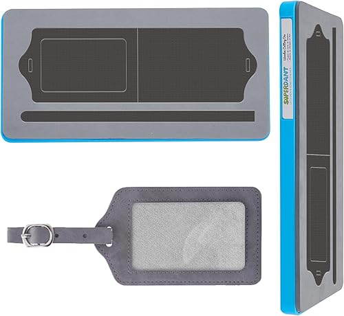 SUPERDANT Tarjeta de identificación de cuero para equipaje, troqueles de corte para maleta de avión, perforador, máquina de corte de etiquetas de
