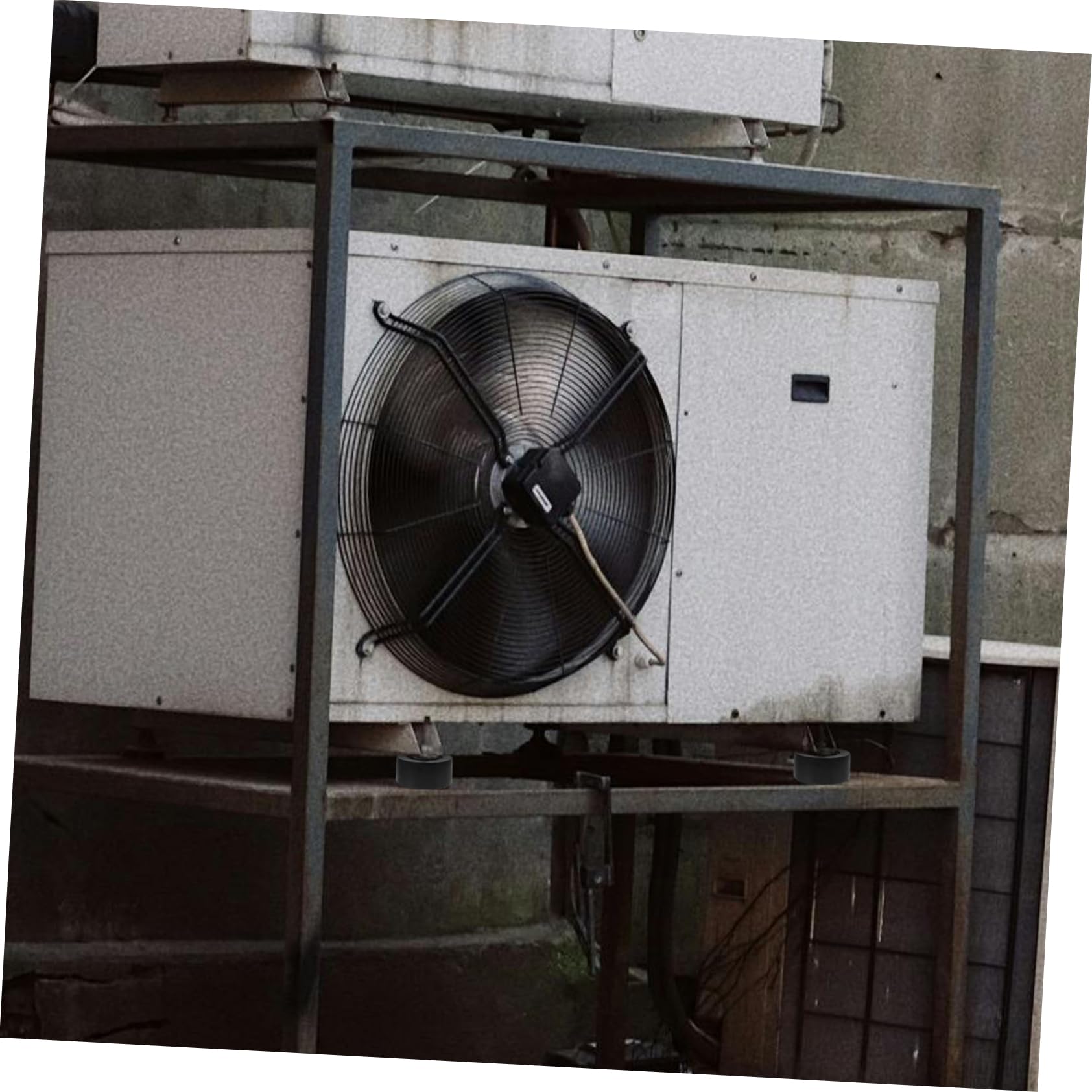 Operitacx Set 4pezzi Piedini per Climatizzatore in Gomma e Metallo Antivibranti Base Ammortizzante Antiscivolo per Condizionatore Esterno, per Balconi Atmosfera Estiva